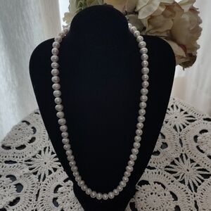 NEW Genuine Pearl Necklace New In Box 925 Silver Clasp